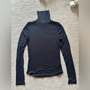 Elegant Black Turtleneck Women's Top